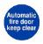 Automatic fire door keep clear