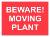 BEWARE! MOVING PLANT