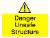Danger Unsafe structure