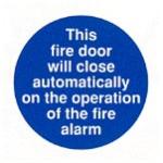 This fire door will close automatically..