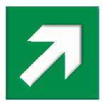 Fire escape arrow / Diagonal / Tactile