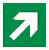 Fire escape arrow / Diagonal / Tactile