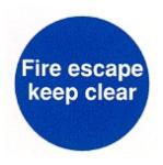 Fire escape keep clear