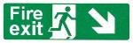 FIRE EXIT diagonal down right