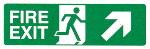 FIRE EXIT diagonal up right