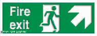 Fire exit / Diagonal up right Braille / Tactile
