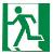 Fire Exit Running man left (Pictogram)