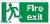 Fire exit / Running man left Braille / Tactile
