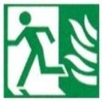 NHS FIRE EXIT running man left