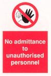 No admittance to unauthorised personnel