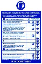 Noise at work regulations: Health & safety signs poster