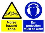 Noise hazard zone / Ear protection must be worn