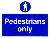 Pedestrians only