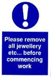 Please remove all jewellery