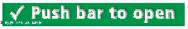 Push bar to open