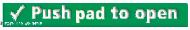 Push pad to open