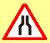 Road Narrows On Both Sides