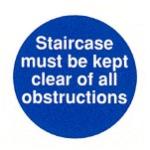 Staircase must be kept clear of all obstructions