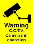 Warning CCTV Cameras in operation