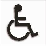 Wheelchair Tactile Symbol B/W