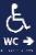 Wheelchair WC Right Arrow Braiile / Tactile
