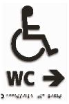 Wheelchair WC Right Arrow B/W