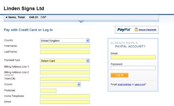 Checkout Example Page