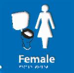 Female Toilet Pictogram NHS Braille / Tactile