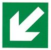 FIRE EXIT arrow diagonal (Pictogram)