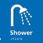 Shower NHS Braille / Tactile