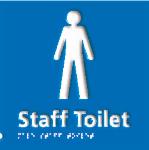 Staff Toilet Male NHS Braille / Tactile